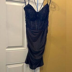 Windsor Black Lace Mini Dress